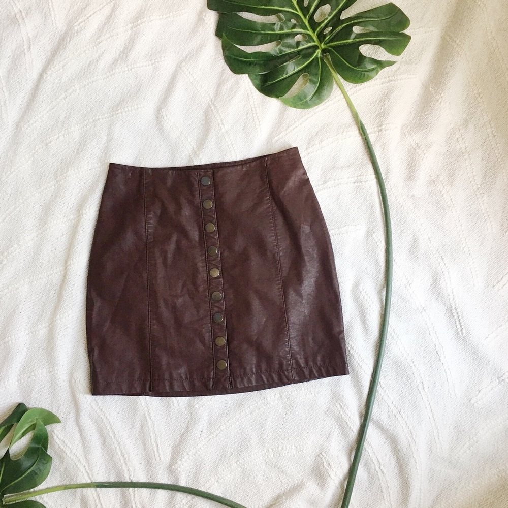 Perfect Condition Dark Maroon Free People Skirt